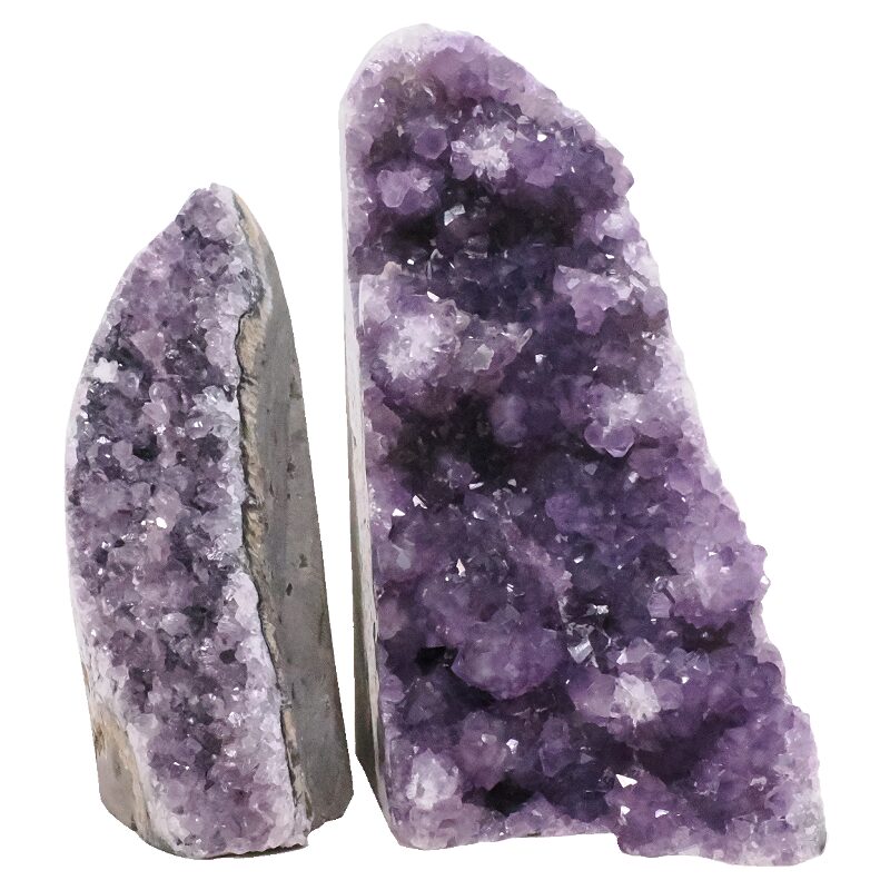 2.3kg Amethyst Polished Crystal Geode Specimen Set 2 Pieces DV334 3 Amethyst Polished Crystal Geode Specimen Set 2 Pieces DV334 | Crystal Factory