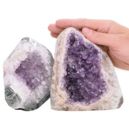 3kg Amethyst Polished Crystal Geode Specimen Set 2 Pieces DV335 5 Amethyst Polished Crystal Geode Specimen Set 2 Pieces DV335 | Crystal Factory