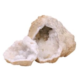 Natural Calcite Geode Pair J2168 | Crystal Factory