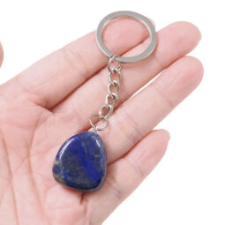Lapis Lazuli Tumbled Crystal Keychain | Crystal Factory