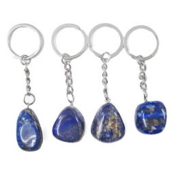 Lapis Lazuli Tumbled Crystal Keychain | Crystal Factory