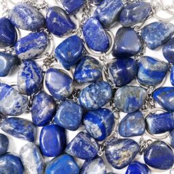 Lapis Lazuli Tumbled Crystal Keychain | Crystal Factory