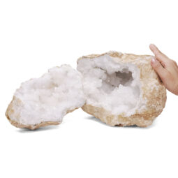 Natural Calcite Geode Pair V31 | Crystal Factory