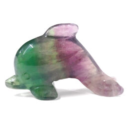 Rainbow Fluorite Mini Crystal Dolphin | Crystal Factory