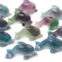 Rainbow Fluorite Mini Crystal Dolphin 9 Rainbow Fluorite Mini Crystal Dolphin | Crystal Factory