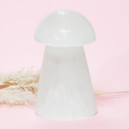 Selenite Mushroom Lamp 15cm | Crystal Factory