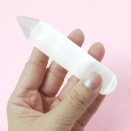Selenite Pointed Wand 10cm | Crystal Factory