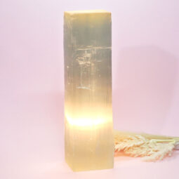 Selenite Rectangle Lamp 30cm | Crystal Factory