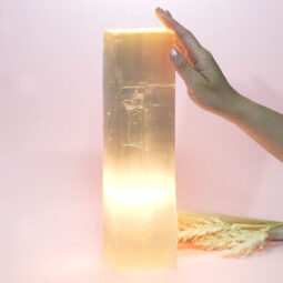 Selenite Rectangle Lamp 30cm | Crystal Factory