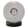 Selenite Sphere Tree of Life Orthoceras | Crystal Factory