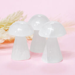 Selenite Tiny Mushroom 6cm | Crystal Factory