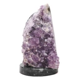Amethyst Lamp on Orthoseras Base - Purple LED Bulb DS2918 | Crystal Factory