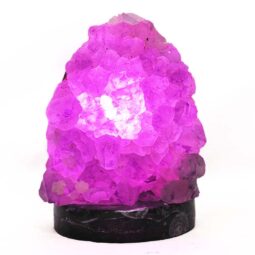 2.72kg Amethyst Lamp on Orthoseras Base - Purple LED Bulb DS2919 6 Amethyst Lamp on Orthoseras Base - Purple LED Bulb DS2919 | Crystal Factory