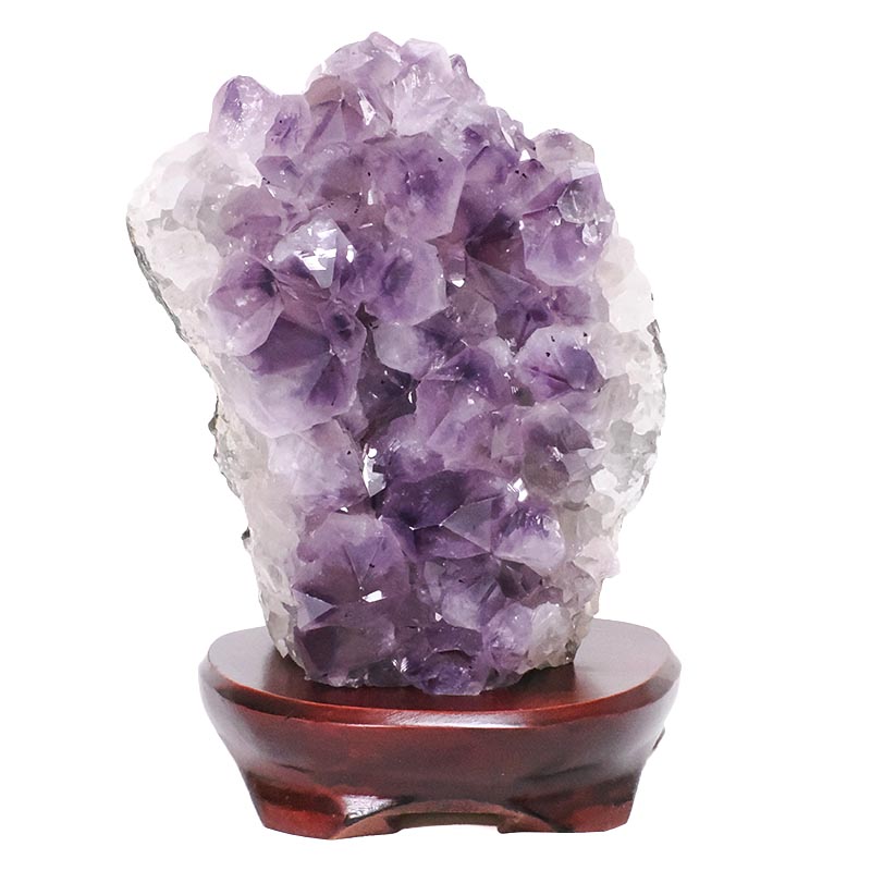3.33kg Amethyst Lamp on Wooden Base - Purple LED Bulb DB736 3 Amethyst Lamp on Wooden Base – Purple LED Bulb DB736 | Crystal Factory