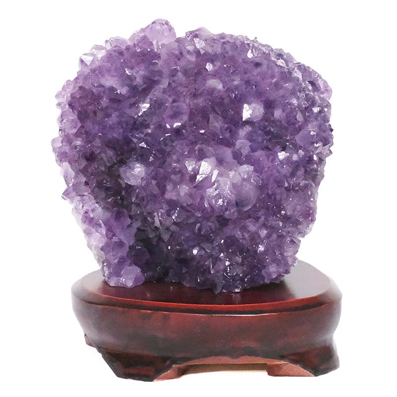2.48kg Amethyst Lamp on Wooden Base - Purple LED Bulb DB739 3 Amethyst Lamp on Wooden Base – Purple LED Bulb DB739 | Crystal Factory