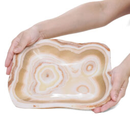Banded Onyx Freeform Bowl L491 | Crystal Factory