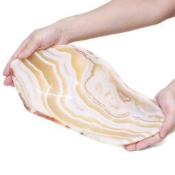 Banded Onyx Freeform Bowl L493 | Crystal Factory