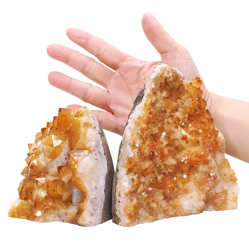 2.13kg Citrine Cluster Specimen Set 2 Pieces DK1172 4 Citrine Cluster Specimen Set 2 Pieces DK1172 | Crystal Factory