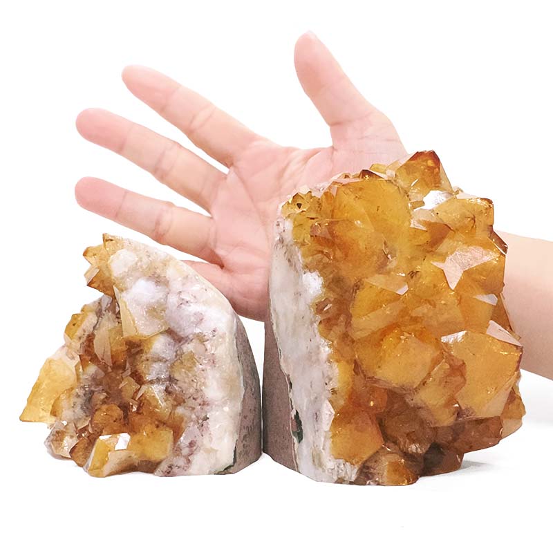 2.46kg Citrine Cluster Specimen Set 2 Pieces DK1173 4 Citrine Cluster Specimen Set 2 Pieces DK1173 | Crystal Factory