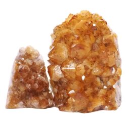Citrine Cluster Specimen Set 2 Pieces DK1175 | Crystal Factory