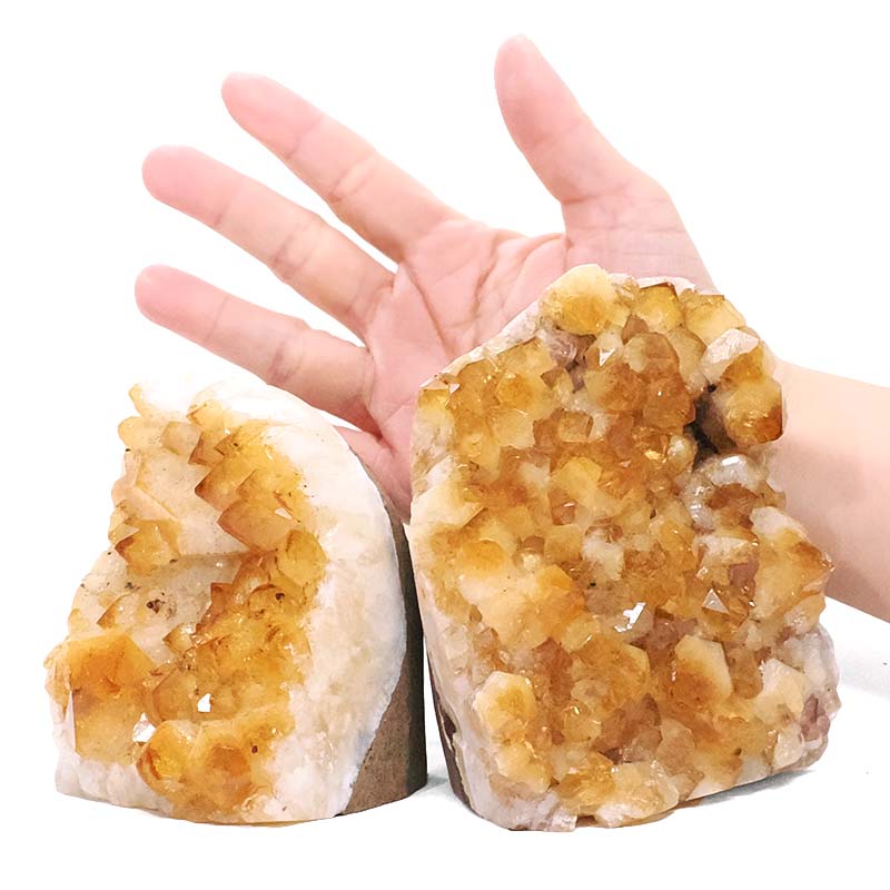 2.20kg Citrine Cluster Specimen Set 2 Pieces DK1176 4 Citrine Cluster Specimen Set 2 Pieces DK1176 | Crystal Factory