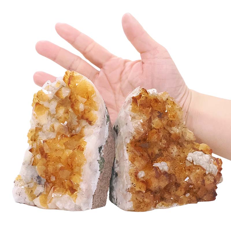 2.04kg Citrine Cluster Specimen Set 2 Pieces DK1178 4 Citrine Cluster Specimen Set 2 Pieces DK1178 | Crystal Factory