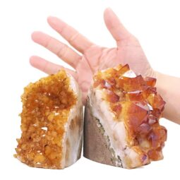2.07kg Citrine Cluster Specimen Set 2 Pieces DK1179 5 Citrine Cluster Specimen Set 2 Pieces DK1179 | Crystal Factory