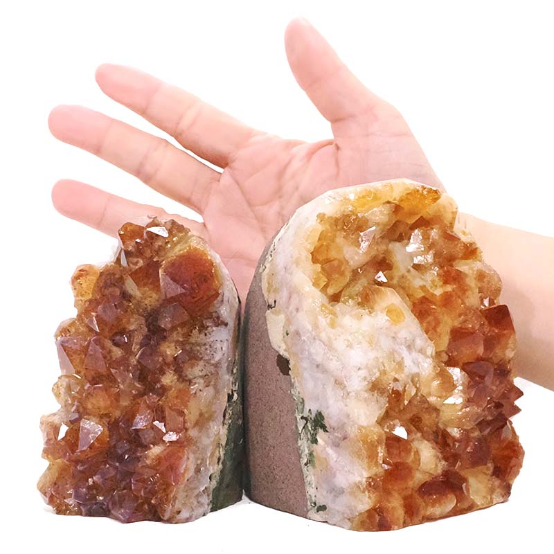 2.17kg Citrine Cluster Specimen Set 2 Pieces DK1180 4 Citrine Cluster Specimen Set 2 Pieces DK1180 | Crystal Factory