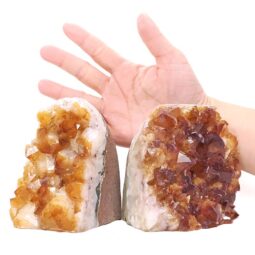 Citrine Cluster Specimen Set 2 Pieces DK1181 | Crystal Factory