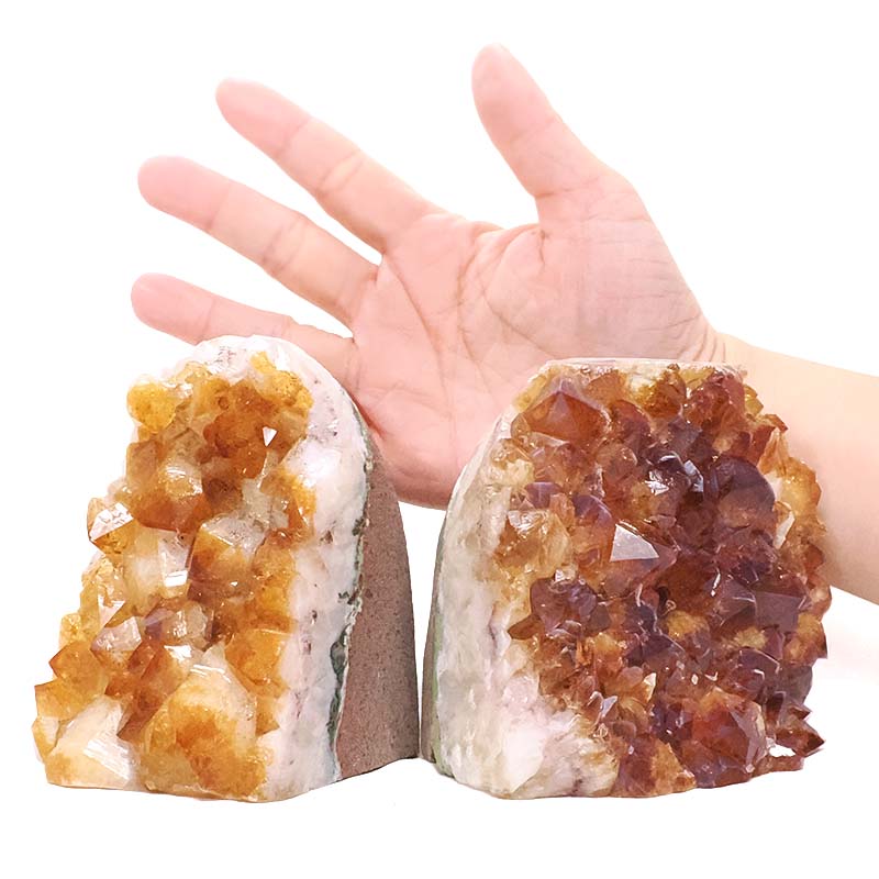 2.09kg Citrine Cluster Specimen Set 2 Pieces DK1181 4 Citrine Cluster Specimen Set 2 Pieces DK1181 | Crystal Factory
