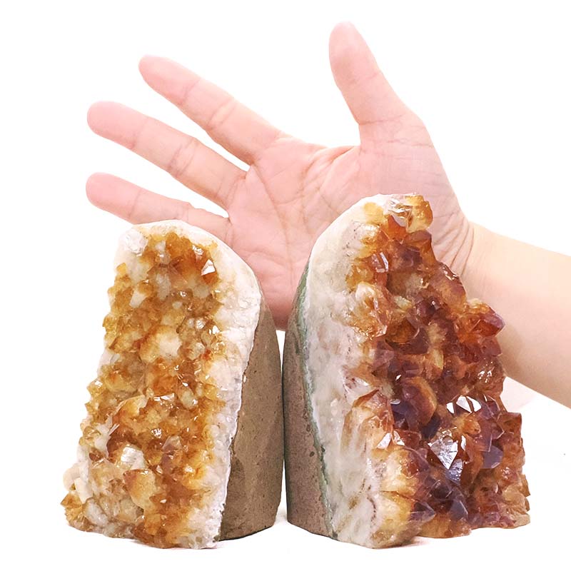 2.07kg Citrine Cluster Specimen Set 2 Pieces DK1182 4 Citrine Cluster Specimen Set 2 Pieces DK1182 | Crystal Factory