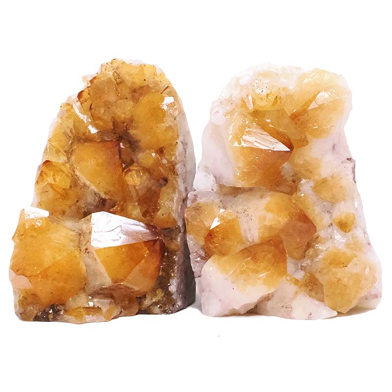 2.13kg Citrine Cluster Specimen Set 2 Pieces DK1183 3 Citrine Cluster Specimen Set 2 Pieces DK1183 | Crystal Factory