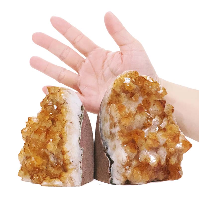 2.15kg Citrine Cluster Specimen Set 2 Pieces DV343 4 Citrine Cluster Specimen Set 2 Pieces DV343 | Crystal Factory