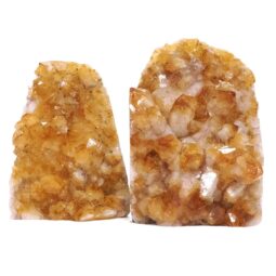 Citrine Cluster Specimen Set 2 Pieces DV343 | Crystal Factory
