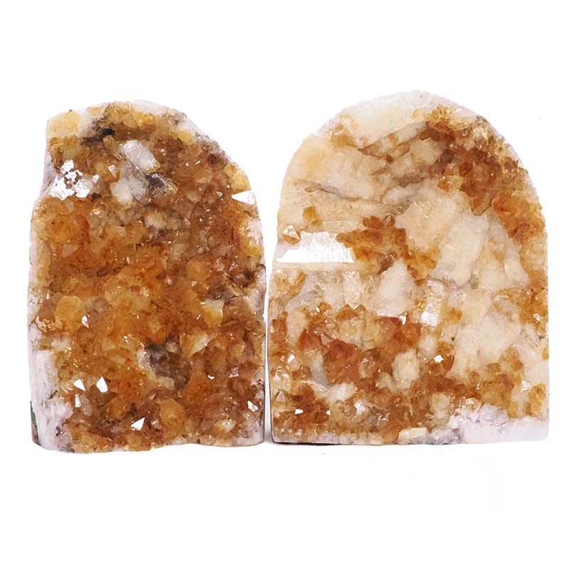 2.09kg Citrine Cluster Specimen Set 2 Pieces DV345 3 Citrine Cluster Specimen Set 2 Pieces DV345 | Crystal Factory