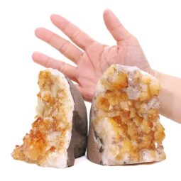 Citrine Cluster Specimen Set 2 Pieces DV346 | Crystal Factory