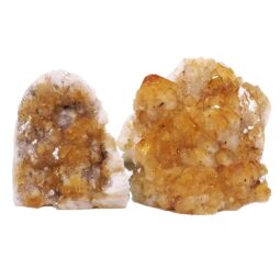Citrine Cluster Specimen Set 2 Pieces DV347 | Crystal Factory