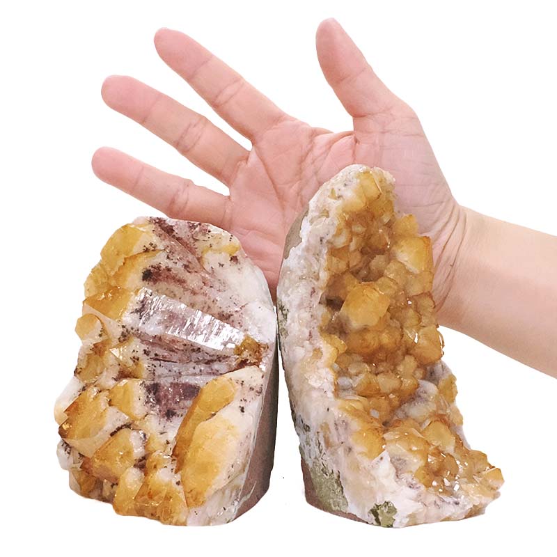 2.10kg Citrine Cluster Specimen Set 2 Pieces DV348 4 Citrine Cluster Specimen Set 2 Pieces DV348 | Crystal Factory
