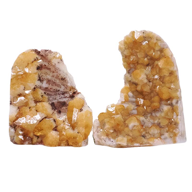 2.10kg Citrine Cluster Specimen Set 2 Pieces DV348 3 Citrine Cluster Specimen Set 2 Pieces DV348 | Crystal Factory