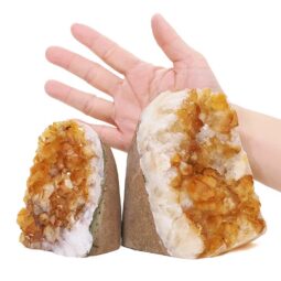 Citrine Cluster Specimen Set 2 Pieces DV349 | Crystal Factory