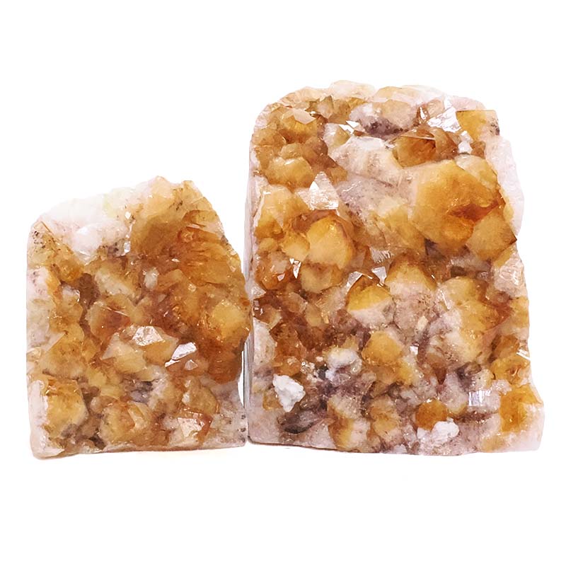 2.44kg Citrine Cluster Specimen Set 2 Pieces DV350 3 Citrine Cluster Specimen Set 2 Pieces DV350 | Crystal Factory