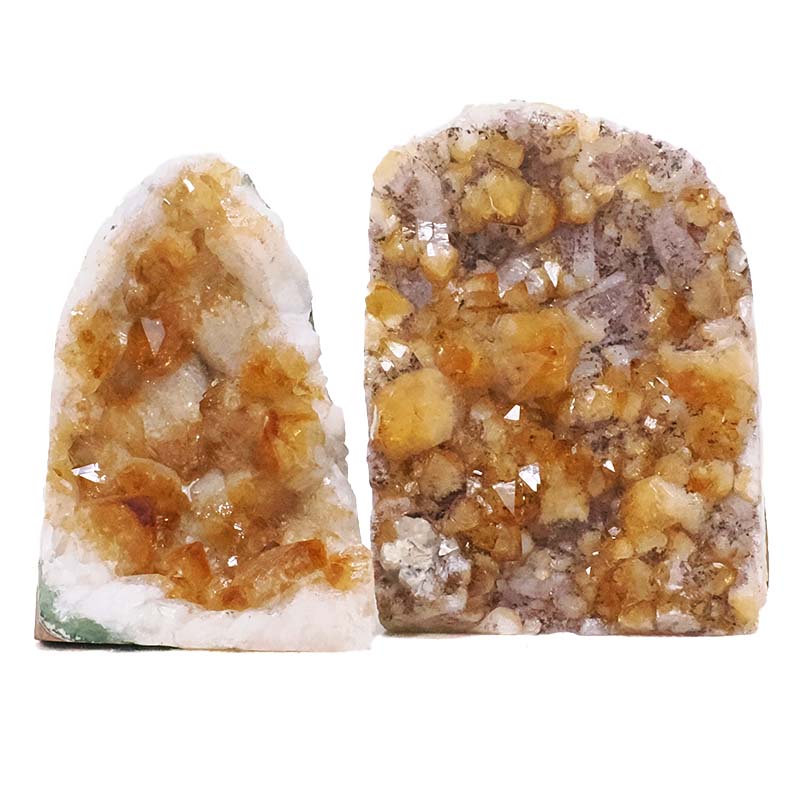 2.15kg Citrine Cluster Specimen Set 2 Pieces DV351 3 Citrine Cluster Specimen Set 2 Pieces DV351 | Crystal Factory