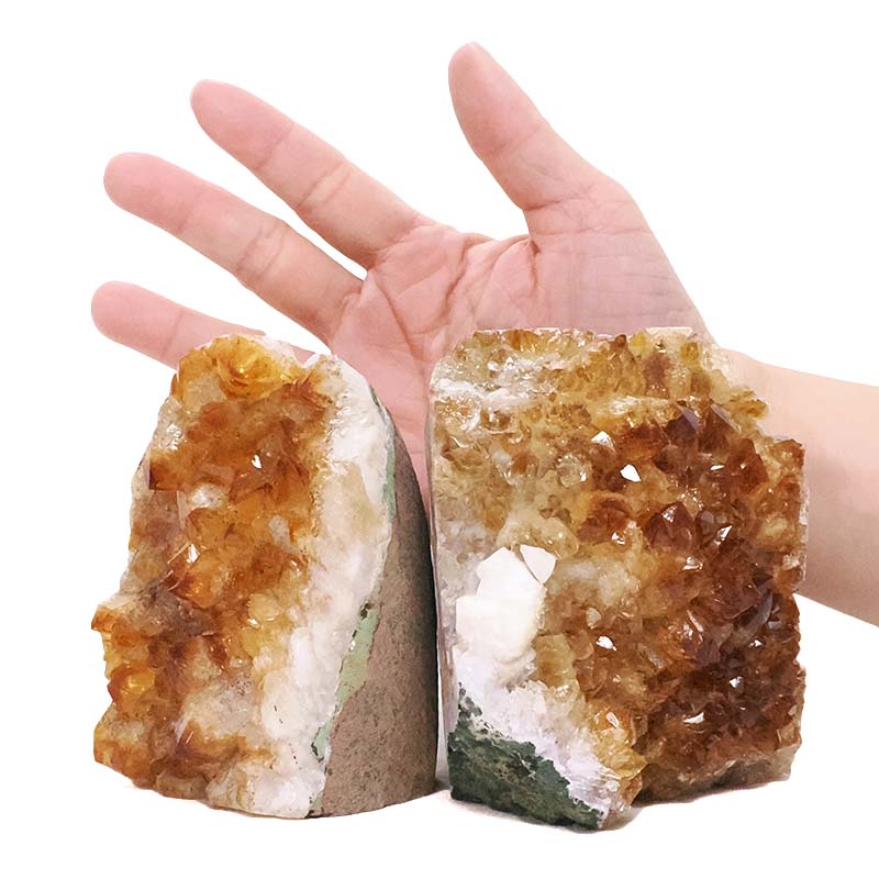 2.10kg Citrine Cluster Specimen Set 2 Pieces DV353 4 Citrine Cluster Specimen Set 2 Pieces DV353 | Crystal Factory