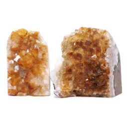 Citrine Cluster Specimen Set 2 Pieces DV353 | Crystal Factory
