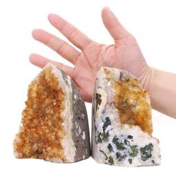 2.13kg Citrine Cluster Specimen Set 2 Pieces DV354 5 Citrine Cluster Specimen Set 2 Pieces DV354 | Crystal Factory