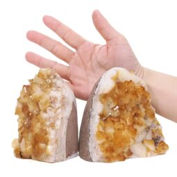 2.08kg Citrine Cluster Specimen Set 2 Pieces DV355 5 Citrine Cluster Specimen Set 2 Pieces DV355 | Crystal Factory