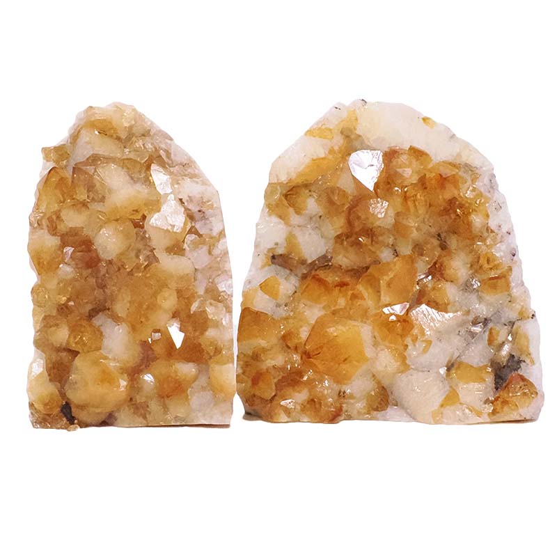 2.08kg Citrine Cluster Specimen Set 2 Pieces DV355 3 Citrine Cluster Specimen Set 2 Pieces DV355 | Crystal Factory