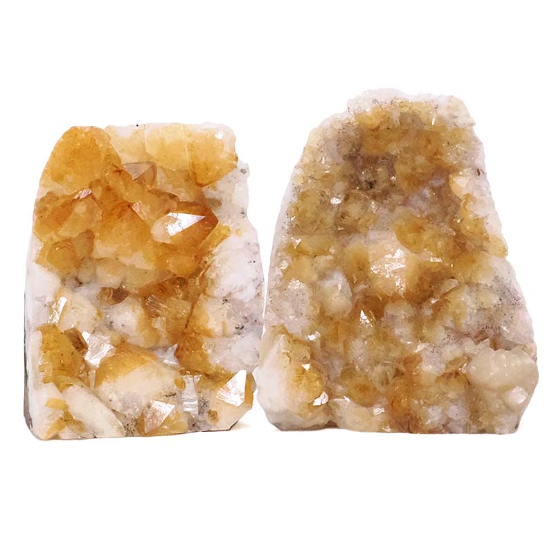 2.13kg Citrine Cluster Specimen Set 2 Pieces DV356 3 Citrine Cluster Specimen Set 2 Pieces DV356 | Crystal Factory
