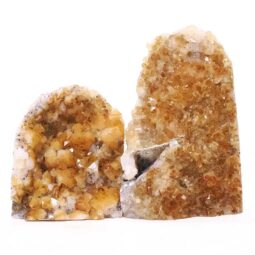 Citrine Cluster Specimen Set 2 Pieces DV357 | Crystal Factory