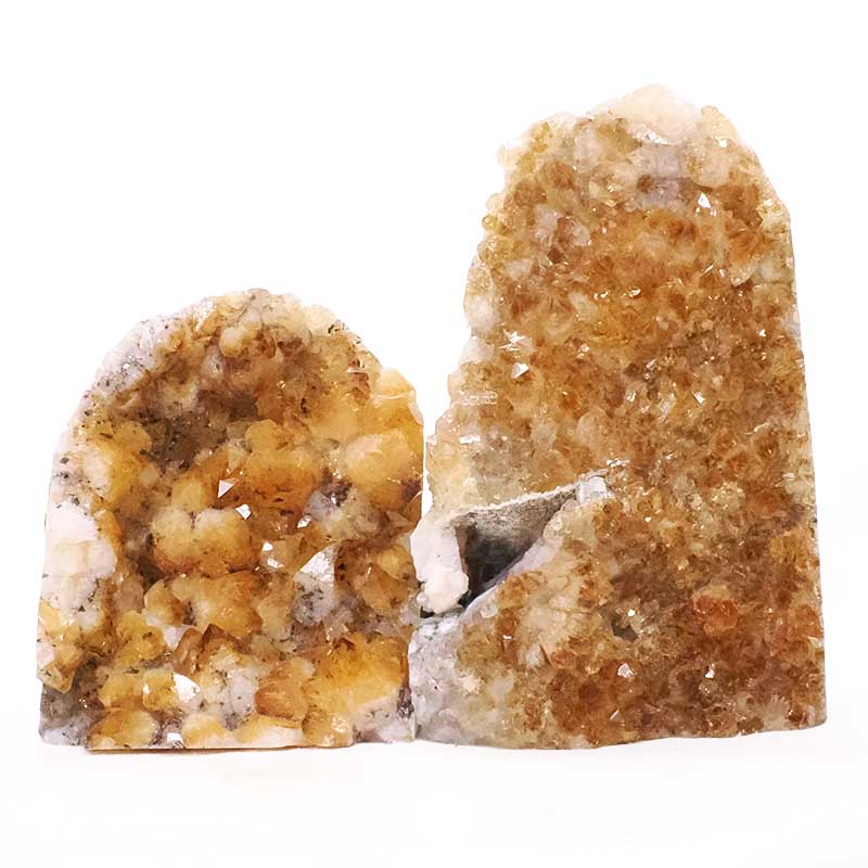 2.07kg Citrine Cluster Specimen Set 2 Pieces DV357 3 Citrine Cluster Specimen Set 2 Pieces DV357 | Crystal Factory